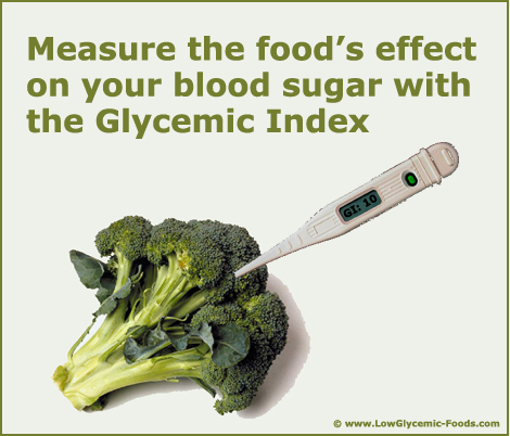 Measure the food's effect on your blood sugar: Broccoli with thermometer.